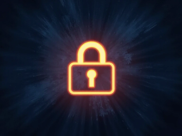 A secure digital lock illustrating data protection during sharing.