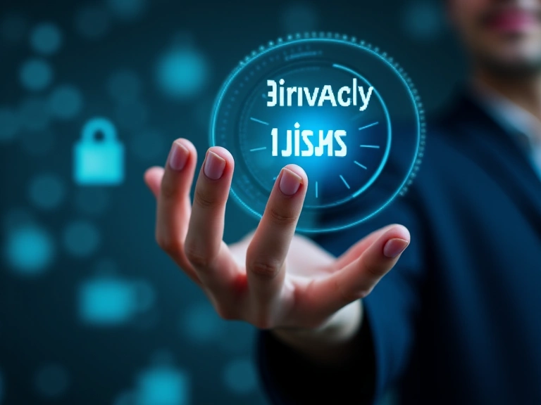 A person interacting with a digital interface, representing control over personal data.